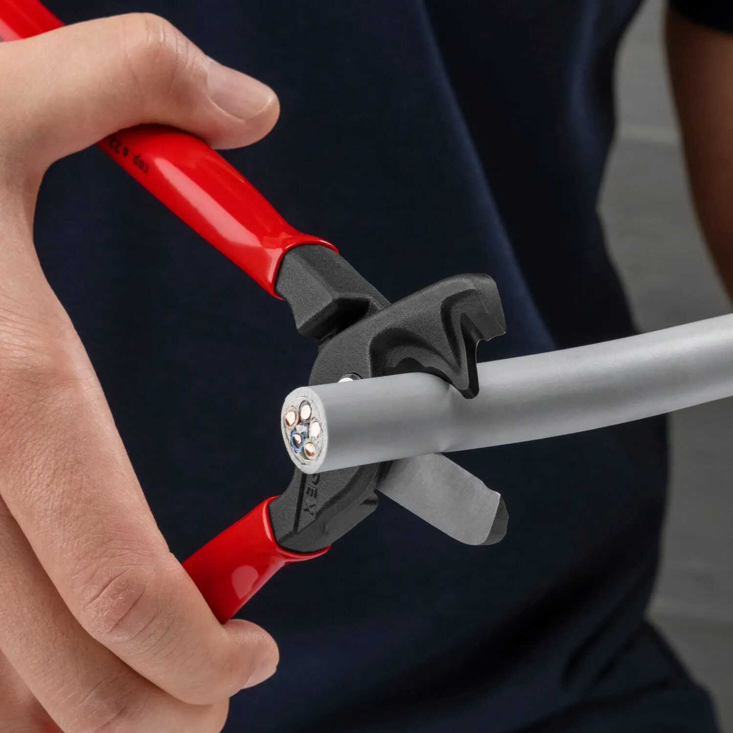 Knipex 95 11 225 SBA StepCut XL Cable Shears, 9"