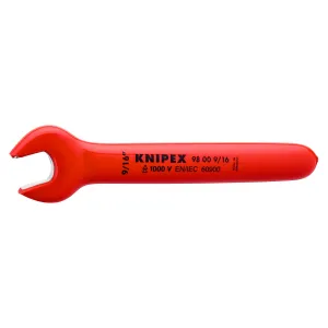 Knipex 98 00 9/16" 6" Open End Wrench-1000V Insulated, 9/16"