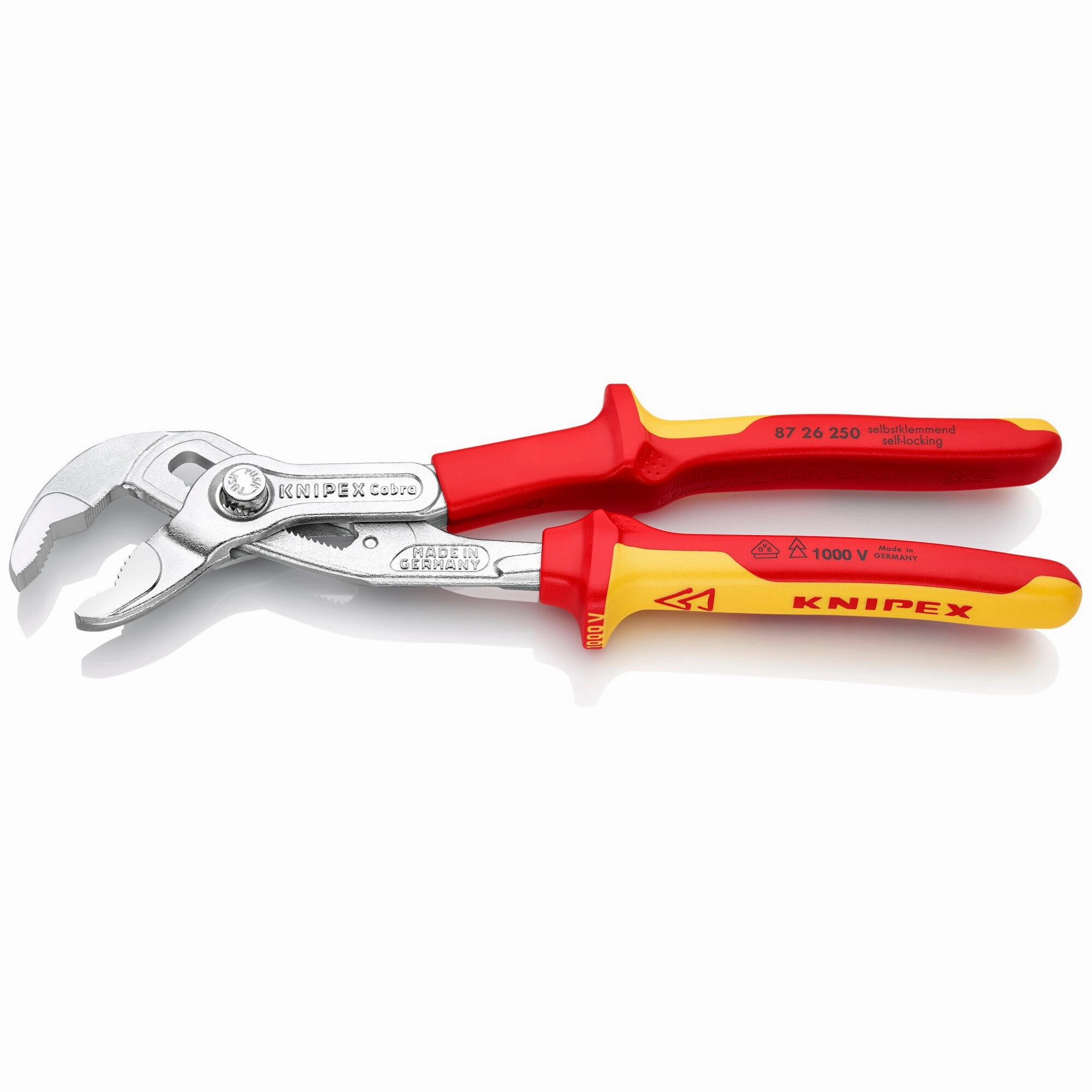 Knipex 87 26 250 10" Cobra Water Pump Pliers-1000V Insulated
