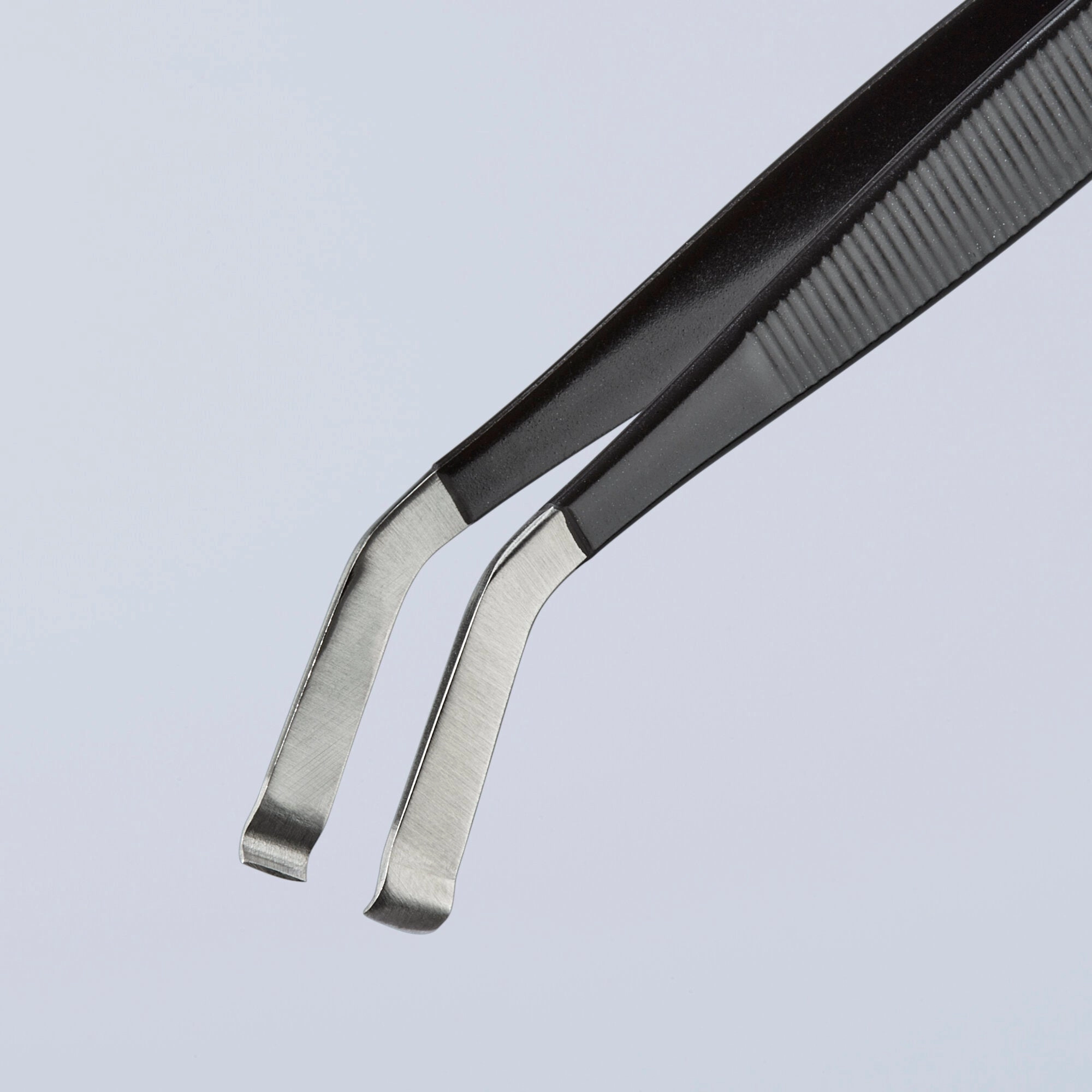 Knipex 92 16 01 ESD 4 3/4" Stainless Steel Positioning Tweezers-35Angled-ESD