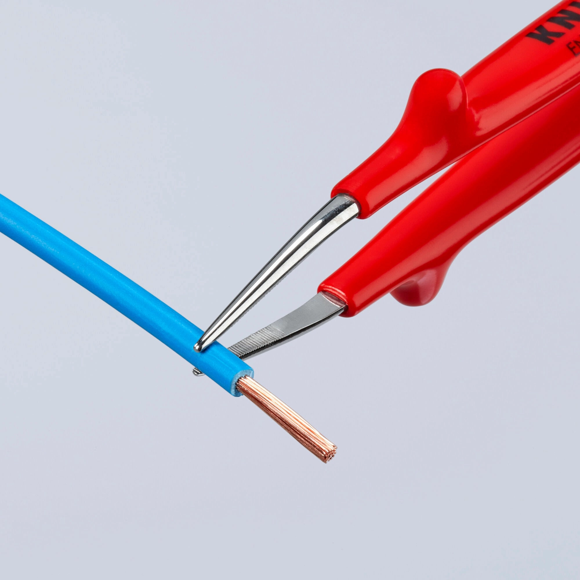 Knipex 92 27 62 6" Stainless Steel Gripping Tweezers-Pointed Tips-1000V Insulated