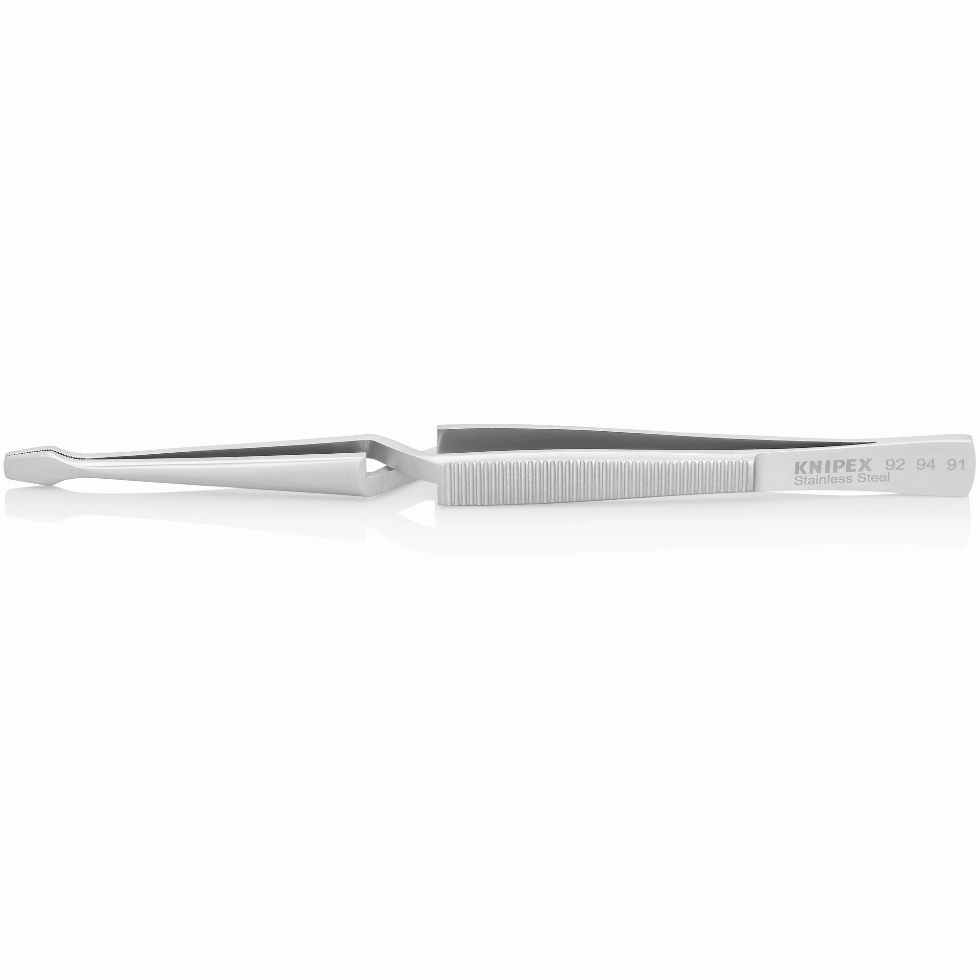 Knipex 92 94 91 6 1/4" Stainless Steel Gripping Cross-Over Tweezers-Blunt Tips