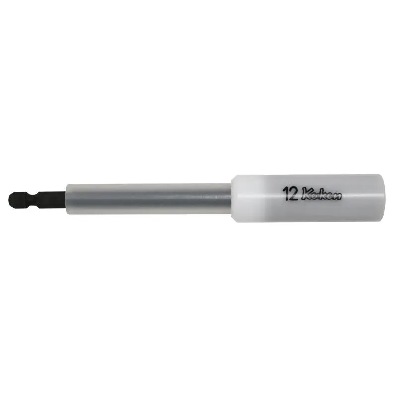 Ko-Ken 115G.150-12FR 1/4 Inch Hex Dr. Nut Setter with Plastic Protector 12 mm 6 point Length 150 mm Slide Magnet Turnable POM cover