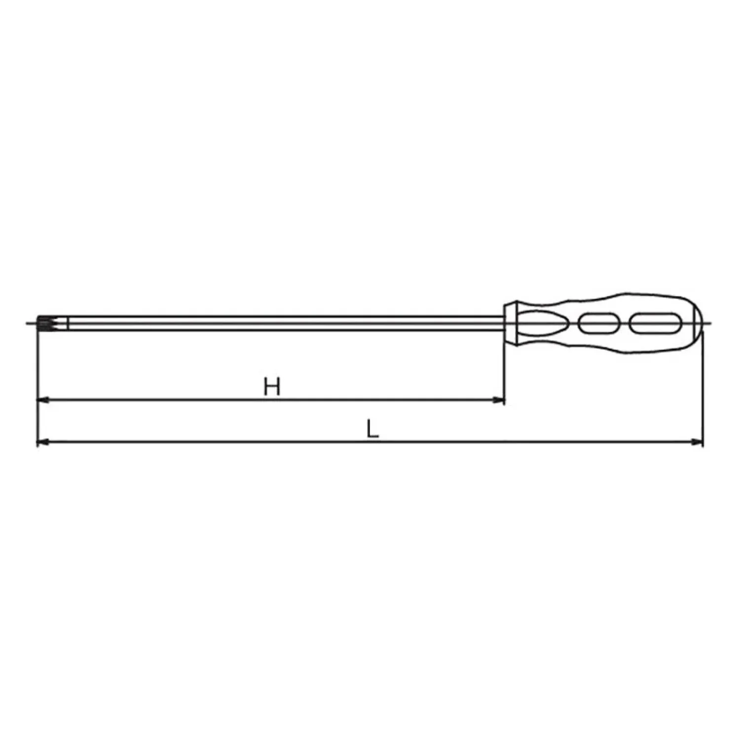 Ko-ken 168T-20IPR(250) Tamper-Resistant Torx Plus Screwdriver - Length 350mm