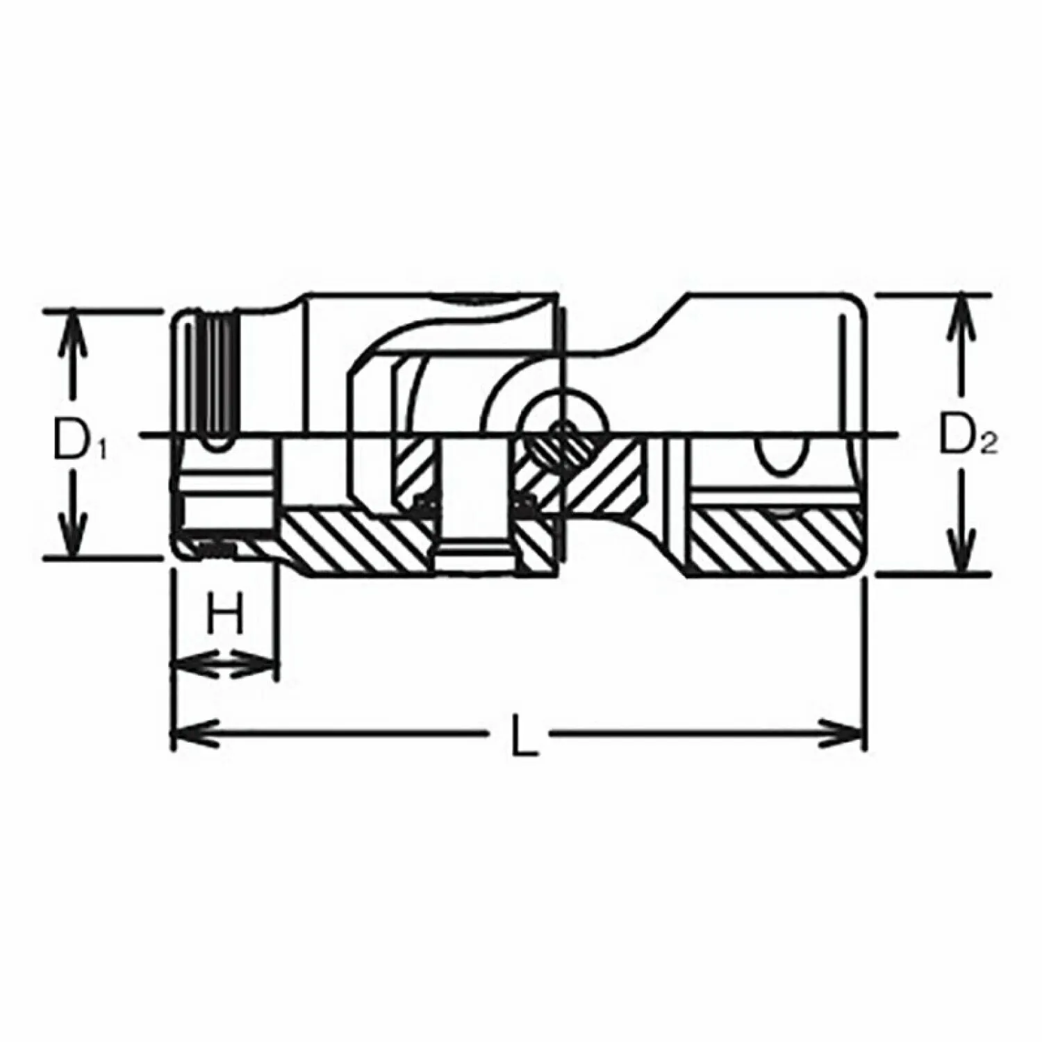 Ko-ken 3441M-15 3/8 Sq. Dr. Universal Nut Grip Socket - 15mm