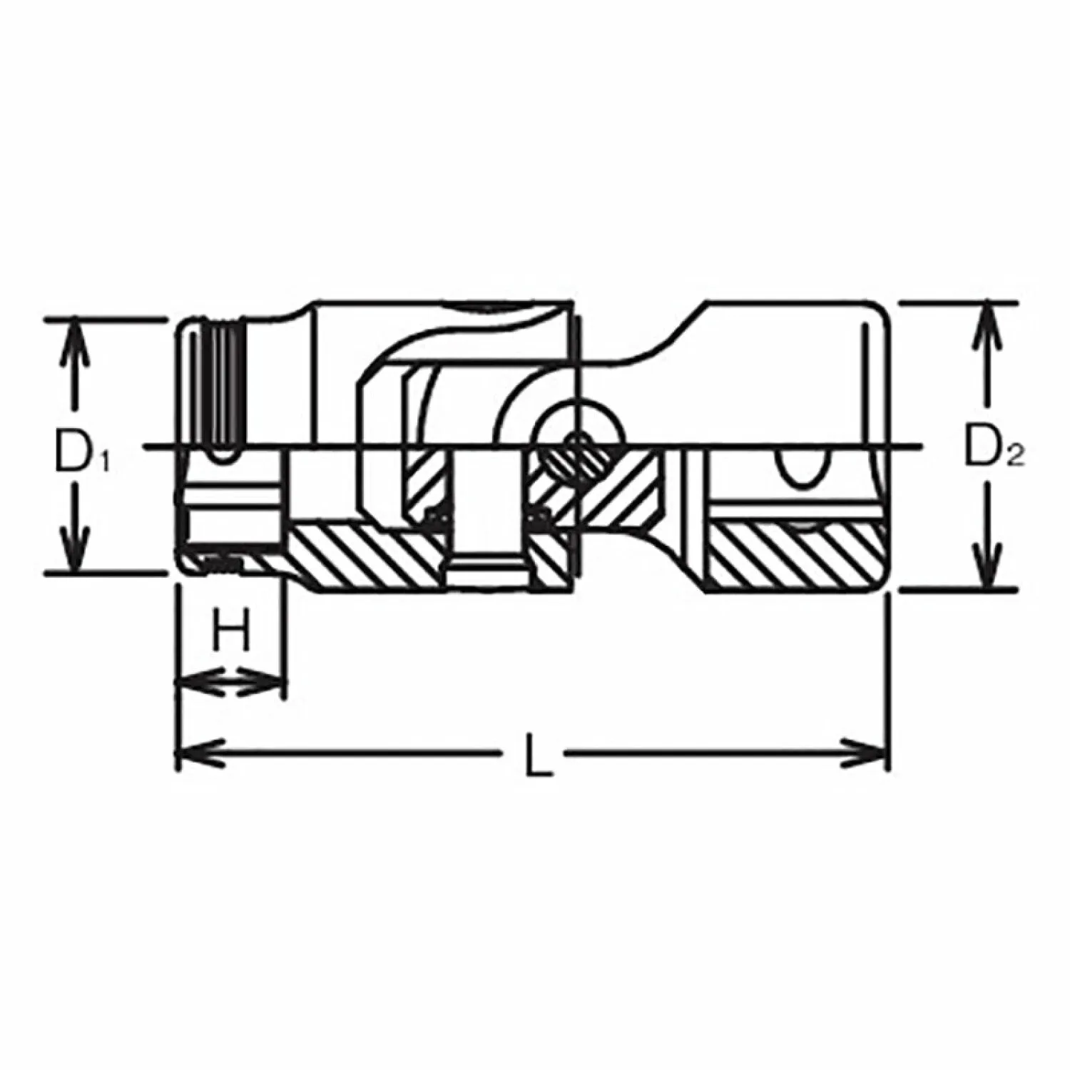 Ko-ken 3441M-17 3/8 Sq. Dr. Universal Nut Grip Socket - 17mm