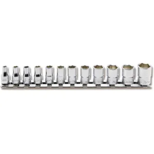 Ko-Ken RS2400M/12 1/4 In Sq. Dr. Socket Set 4-14 mm 6 Point 12 Pieces