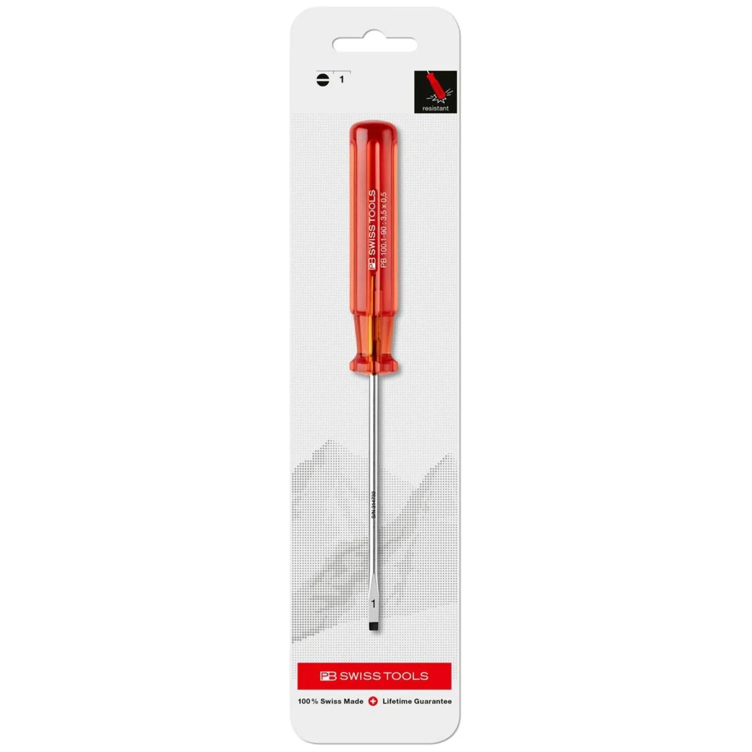 PB Swiss PB 100.1-90 Slotted Classic screwdrivers, 3.5mm x 90mm