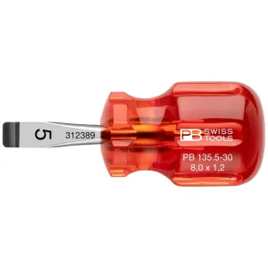 PB Swiss PB 135.5-30 Slotted Classic Stubby screwdrivers 8.0mm x 1.2mm
