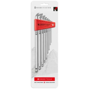 PB Swiss PB 2212.LH-10 CN Ballpoint Hex Key L- Wrenches for Hexagon Socket Screws, Long