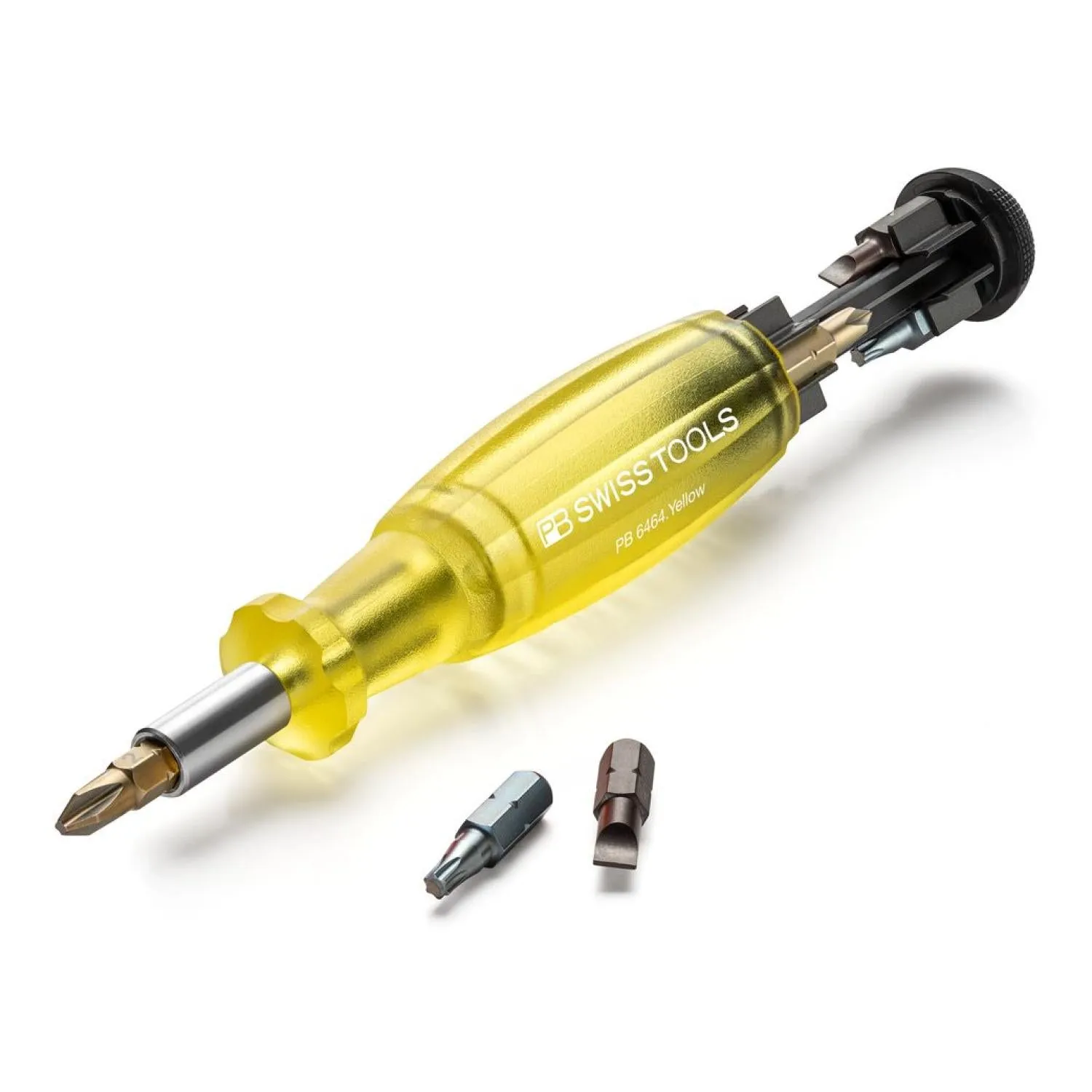 PB Swiss PB 6464.Yellow Bit Holding Screwdriver with Magazine, Slotted, Phillips, TORX, 9 Pcs