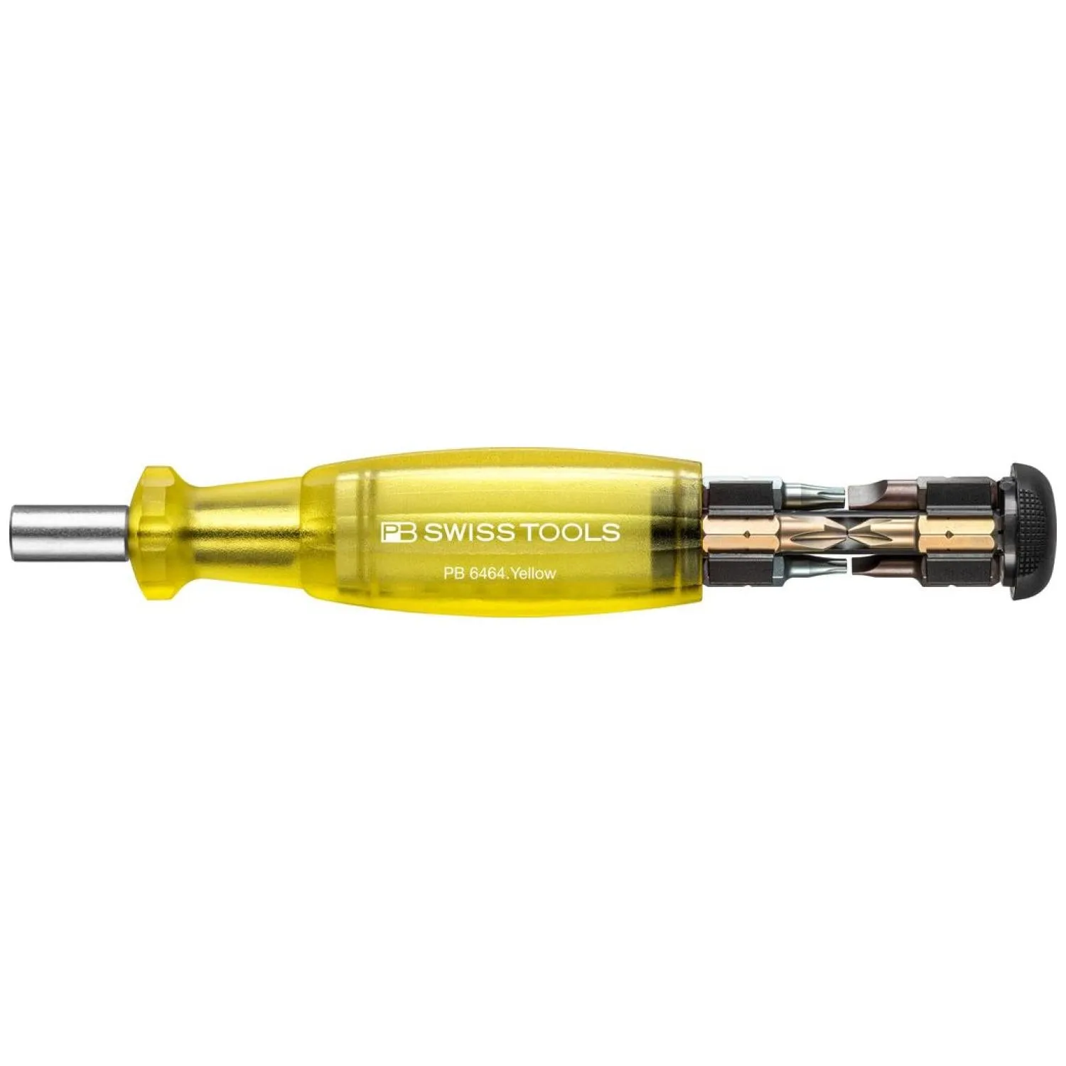 PB Swiss PB 6464.Yellow Bit Holding Screwdriver with Magazine, Slotted, Phillips, TORX, 9 Pcs