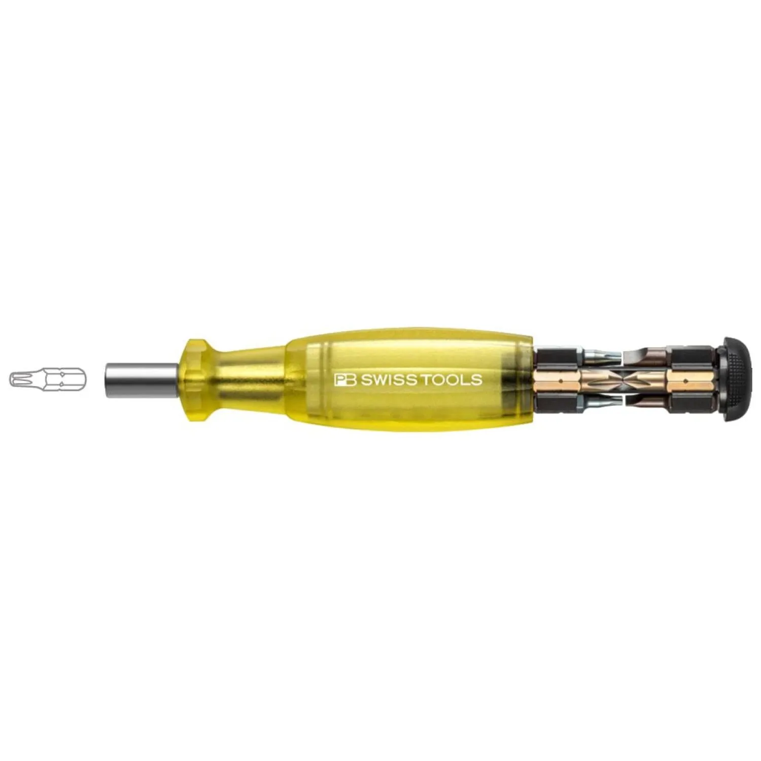 PB Swiss PB 6464.Yellow Bit Holding Screwdriver with Magazine, Slotted, Phillips, TORX, 9 Pcs
