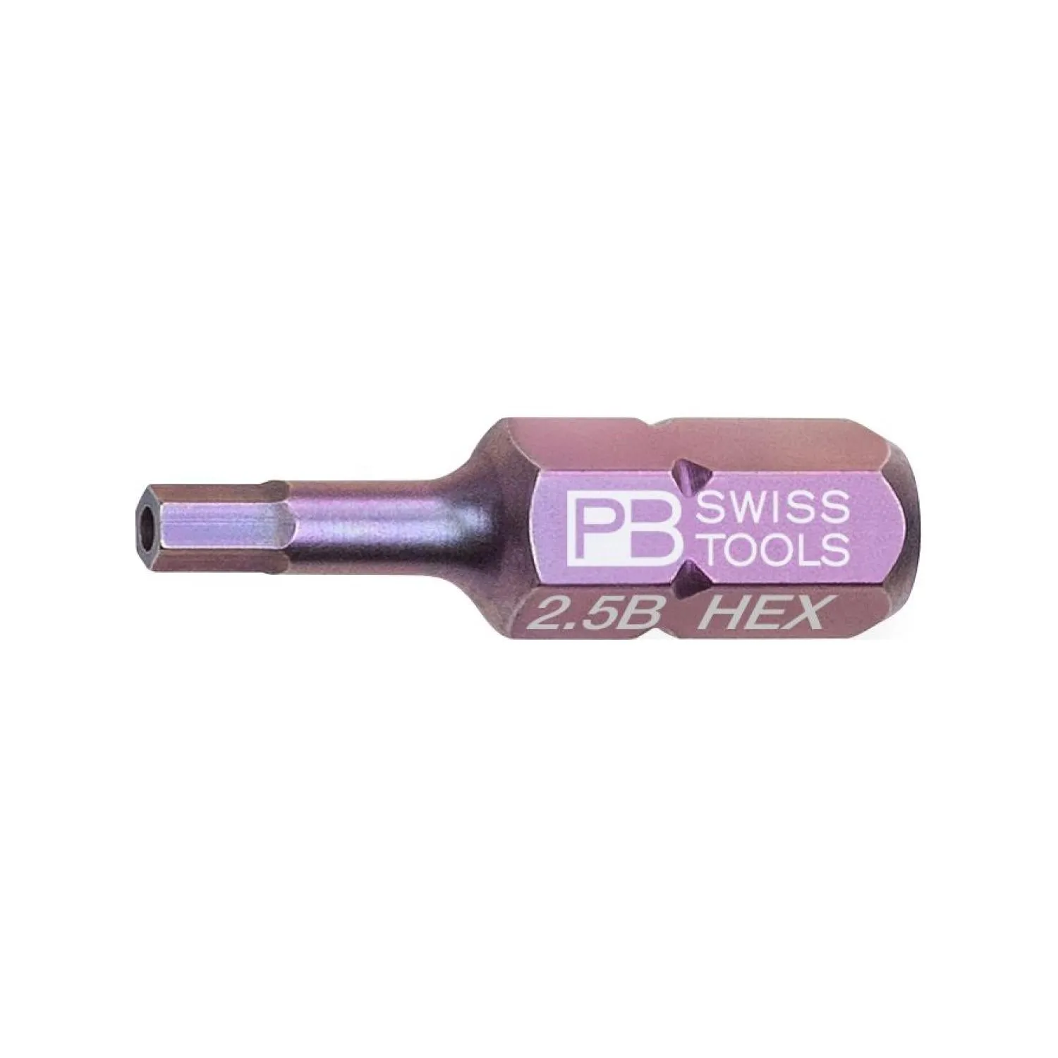 PB Swiss PB C6.210B/2,5 PrecisionBits C6,3 with External Hex 1/4 Inch with hole