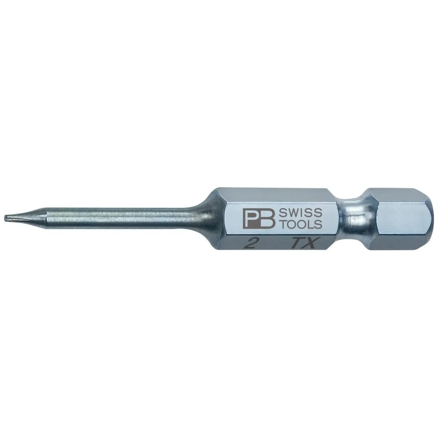 PB Swiss PB E6.400/2-50 Precision Bit for TORX-Screws, T2, L - 50 mm