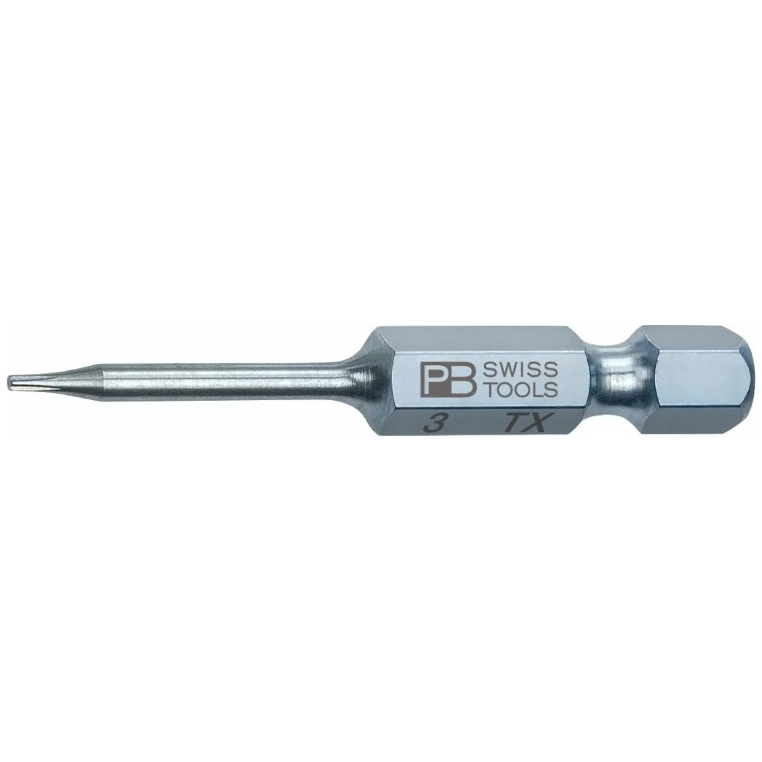 PB Swiss PB E6.400/3-50 Precision Bit for TORX-Screws, T3, L - 50 mm