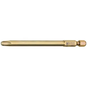 PB Swiss PB E6L.190/3 Long Blade Precision Bits for Phillips Screws, S - PH3 x 70mm