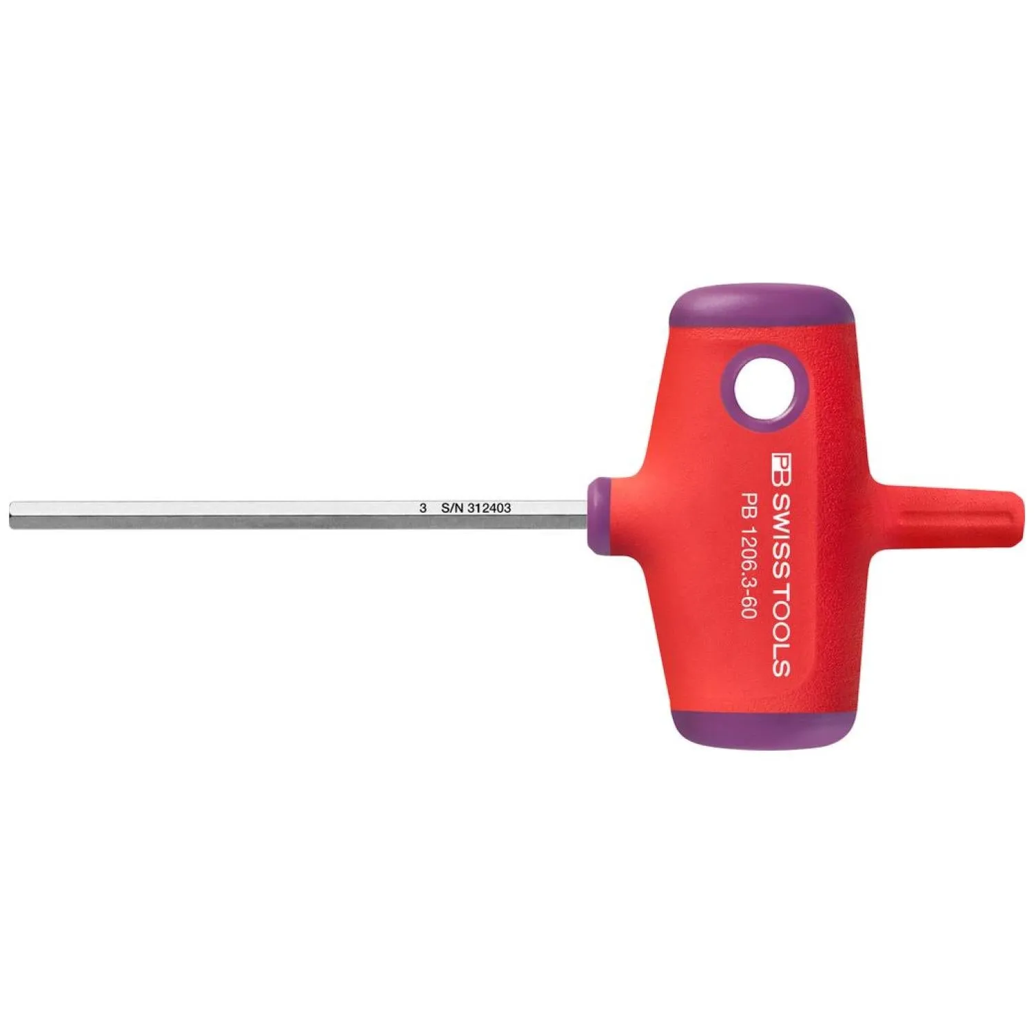 PB Swiss Tools PB 1206.3-60 Cross-Handle Screwdrivers, Hex 3 mm, 60 mm