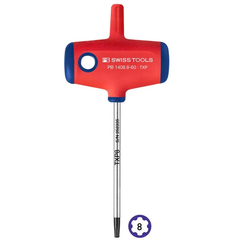 PB Swiss Tools PB 1408.8-60 Cross-Handle Screwdrivers, TORX Plus TXP8