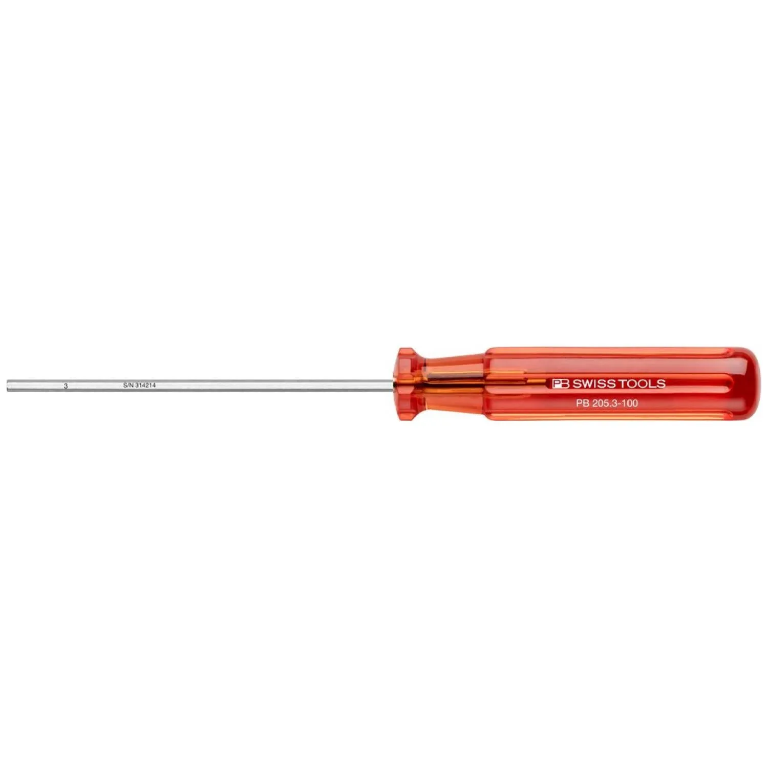 PB Swiss Tools PB 205.3-100 Hex Classic screwdrivers, 3mm x 100mm