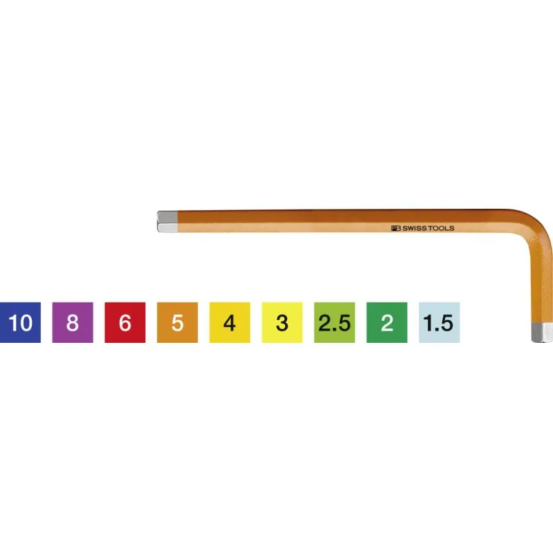 PB Swiss Tools PB 210.5 OR Hex Rainbow L-Key 5 mm, 90 mm