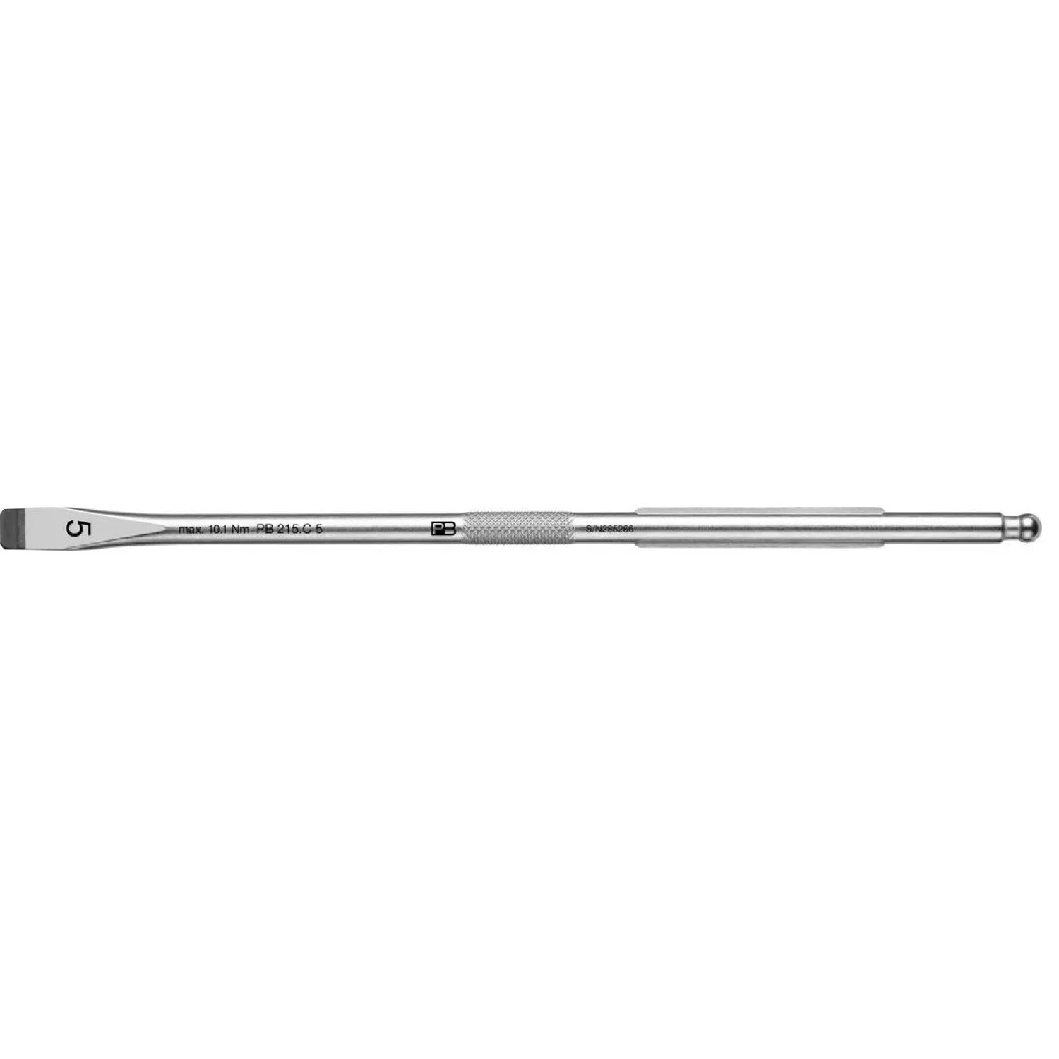 PB Swiss Tools PB 215.C 5 Interchangeable Blade for DigiTorque and MecaTorque Handles, SL 5mm x 120mm