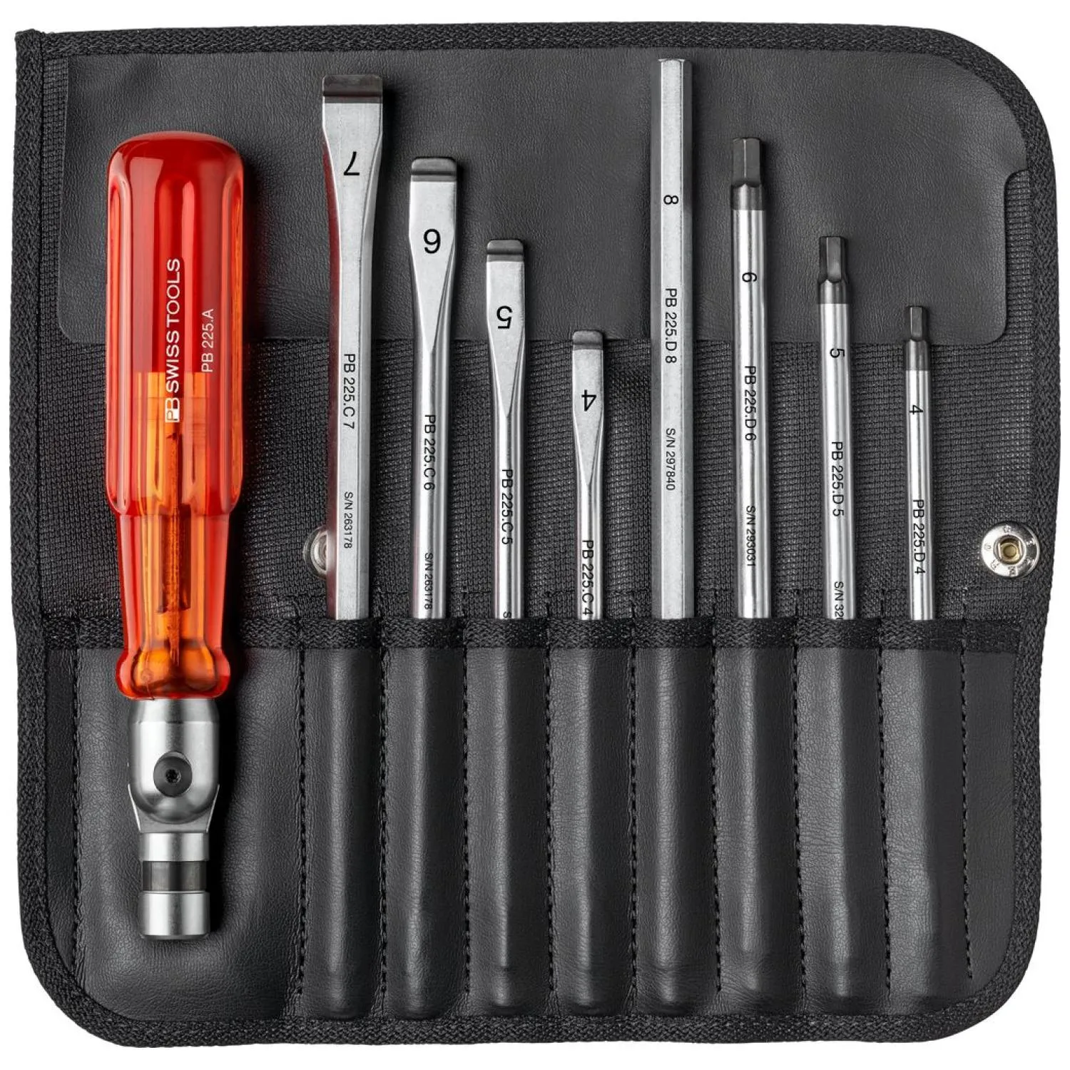 PB Swiss Tools PB 225 Tool Roll-Up Set 9 Piece