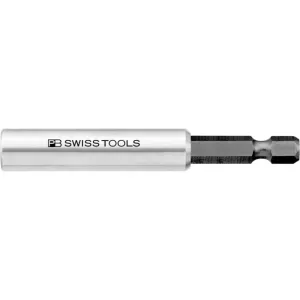 PB Swiss Tools PB 450.M 1/4" Bit Holder, Magnetic w/ Retaining Ring, Hex, 75mm