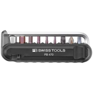 PB Swiss Tools PB 470.Black BikeTool: Pocket Tool With 9 Screwdriving Tools