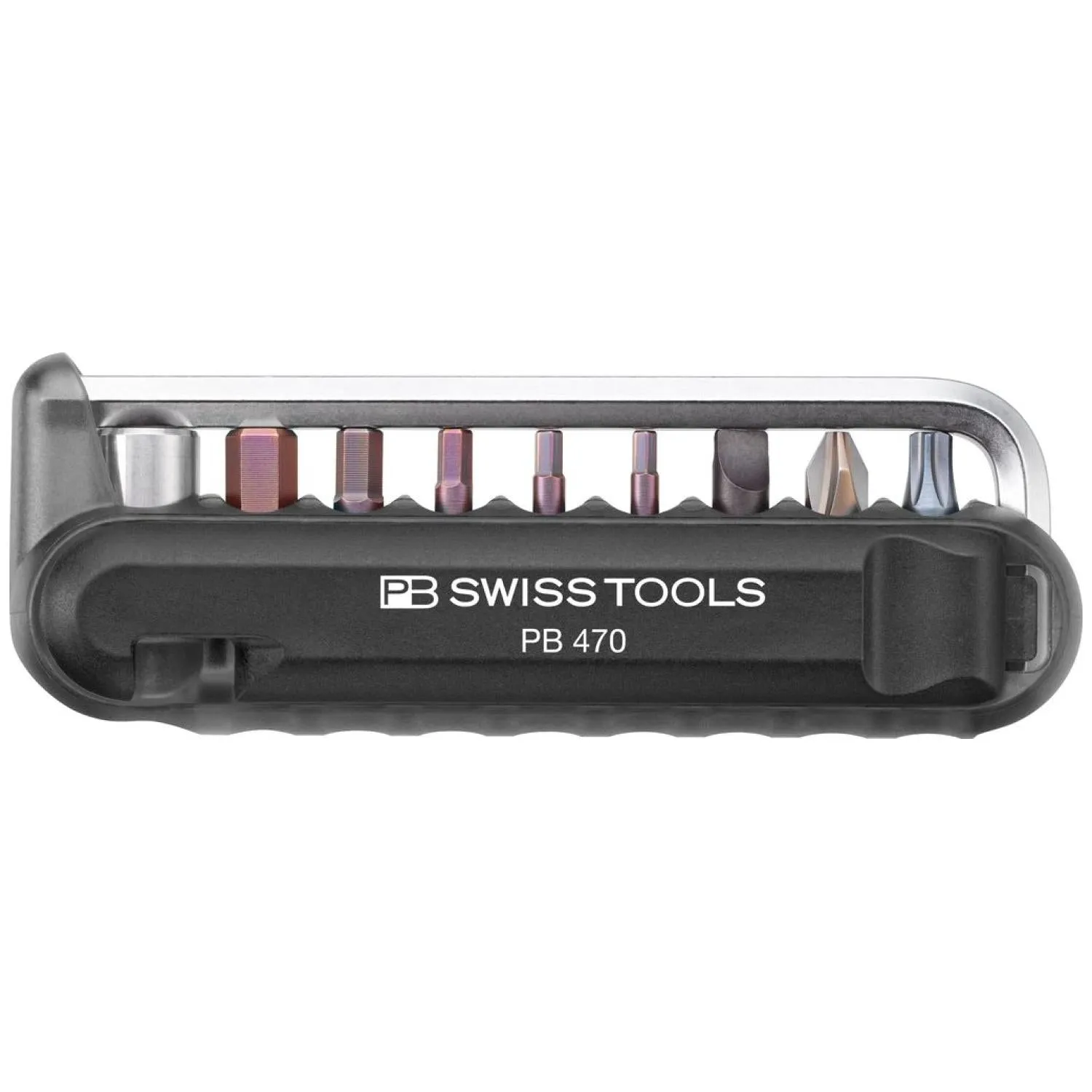 PB Swiss Tools PB 470.Black BikeTool: Pocket Tool With 9 Screwdriving Tools