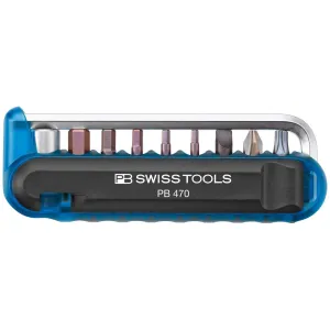 PB Swiss Tools PB 470.Blue BikeTool: Pocket Tool With 9 Screwdriving Tools