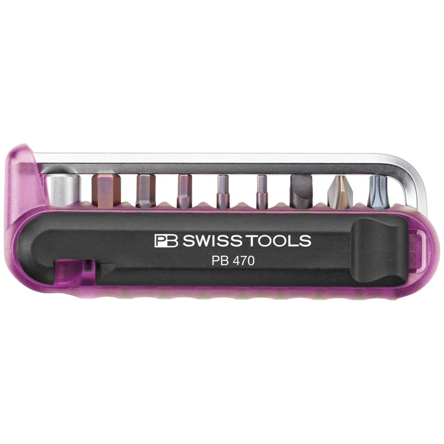 PB Swiss Tools PB 470.Purple CN BikeTool: Pocket Tool With 9 Screwdriving Tools