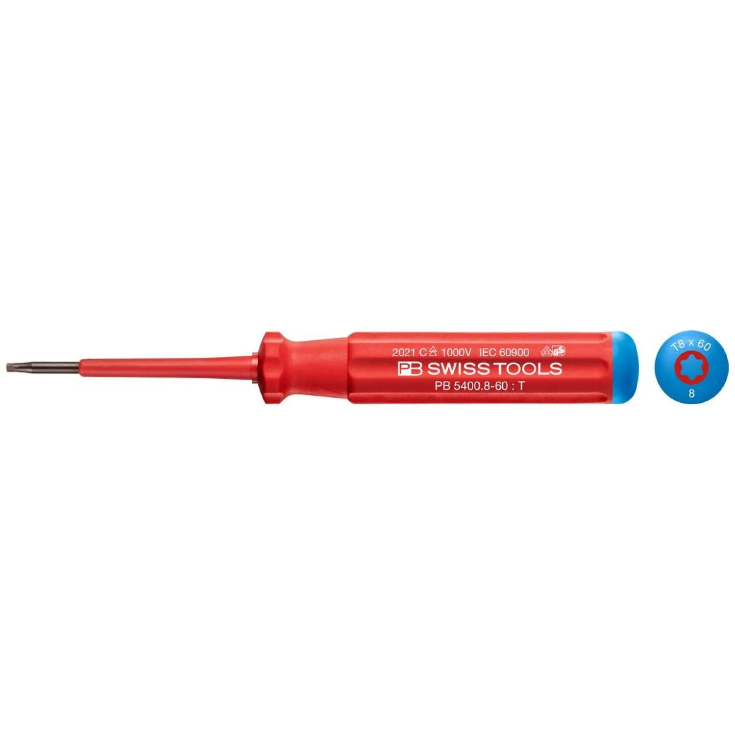 PB Swiss Tools PB 5400.8-60 Classic VDE screwdriver, TORX , Size 8