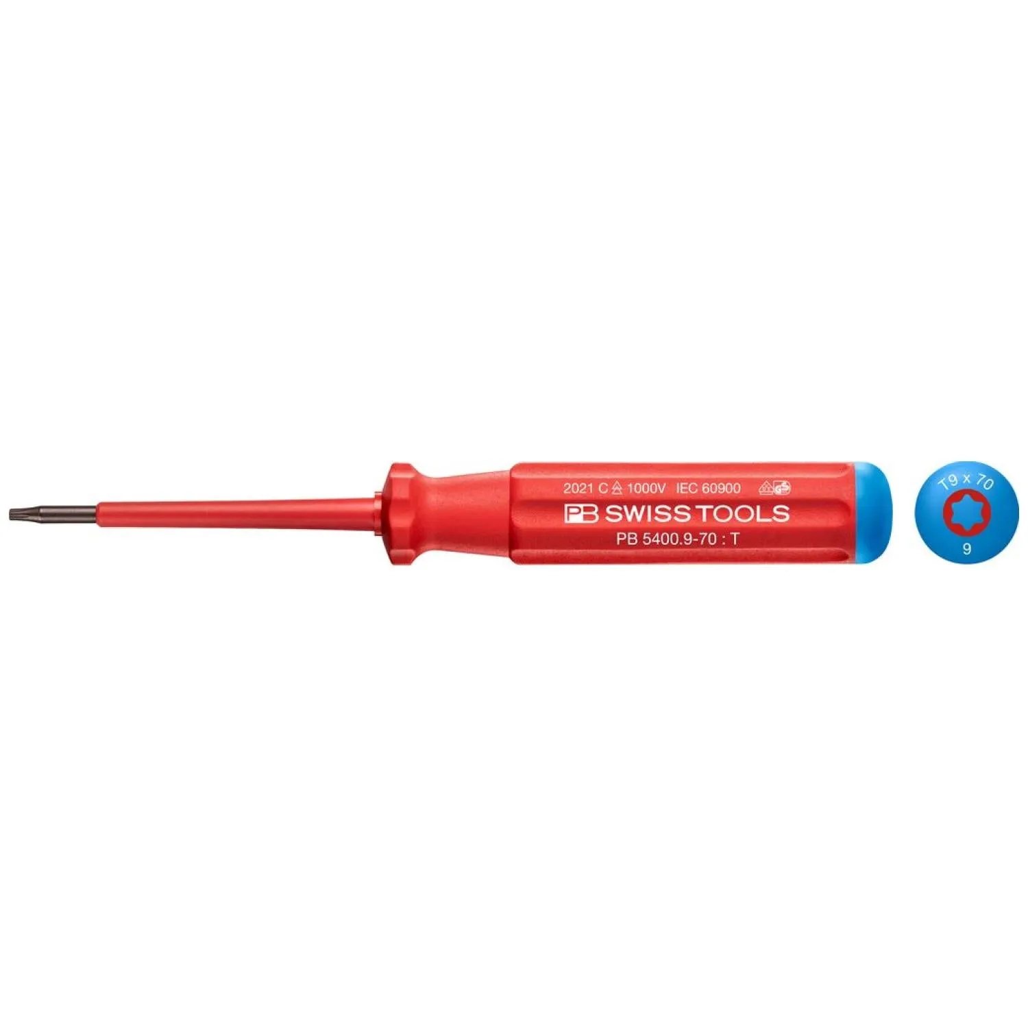 PB Swiss Tools PB 5400.9-70 Classic VDE screwdriver, TORX , Size 9