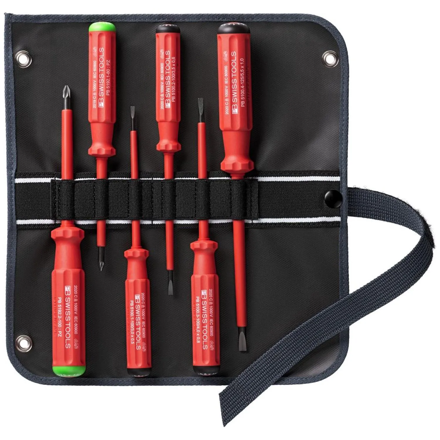 PB Swiss Tools PB 5543.CBB Classic VDE screwdriver set, fully insulated up to 1000 V AC/1500 V DC
