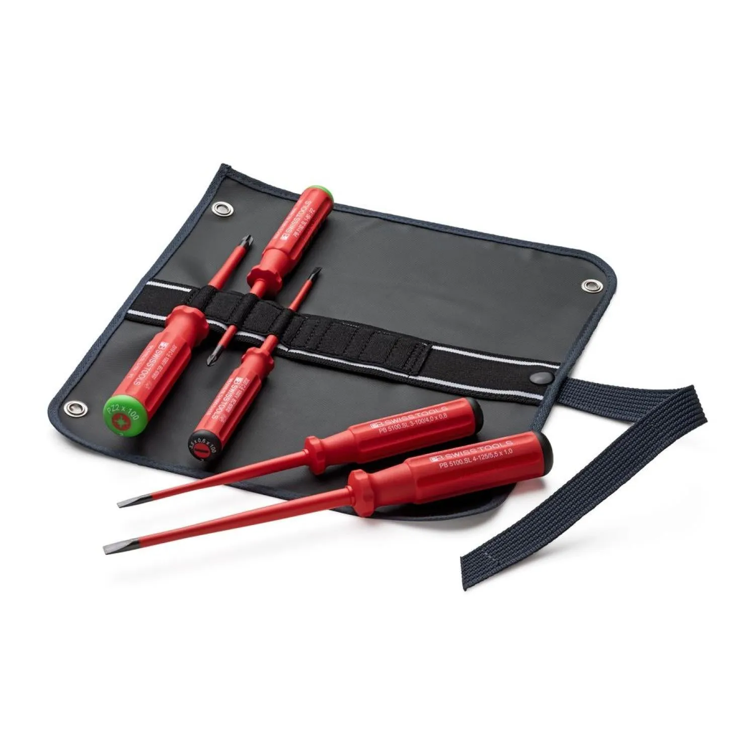 PB Swiss Tools PB 5543.CBB Classic VDE screwdriver set, fully insulated up to 1000 V AC/1500 V DC