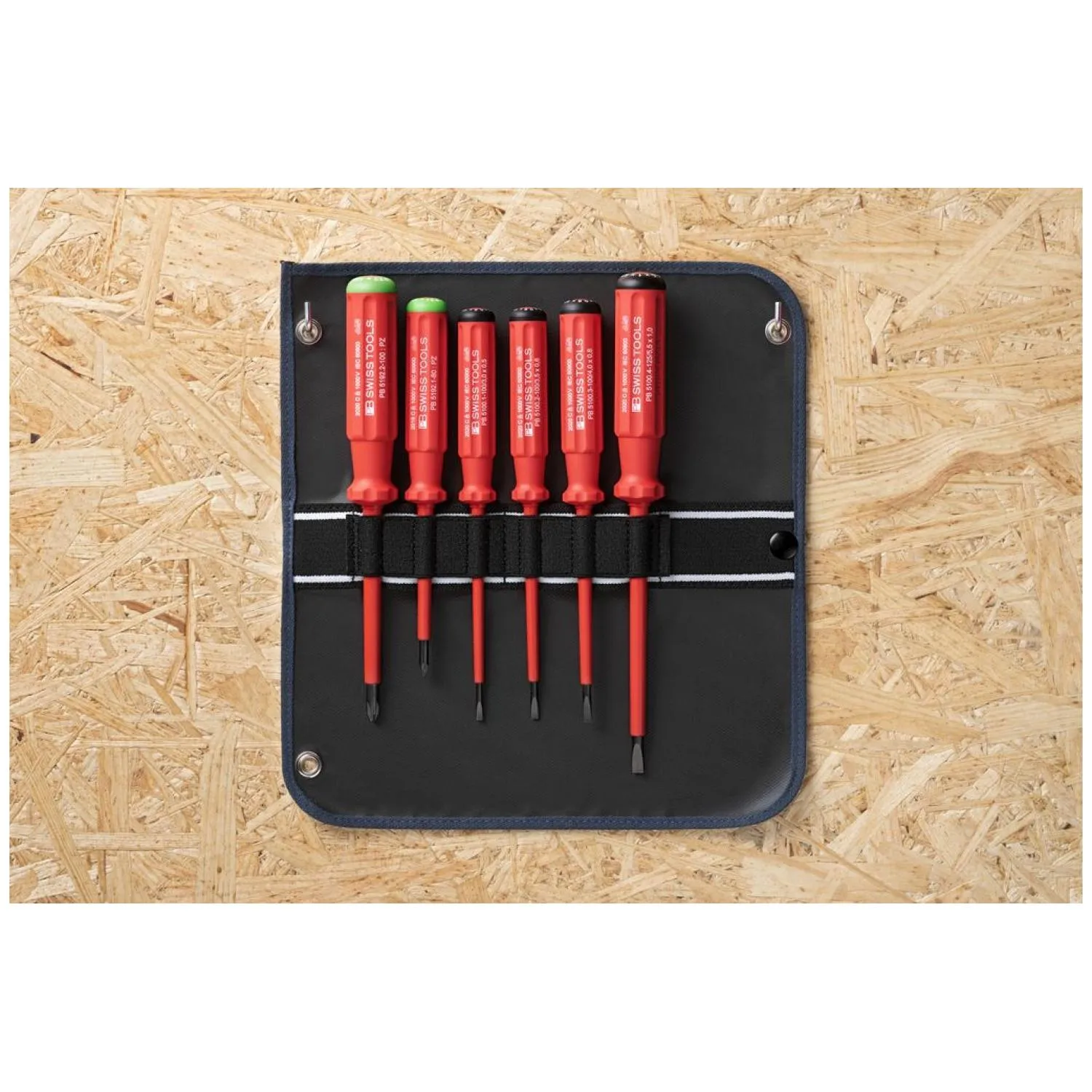 PB Swiss Tools PB 5543.CBB Classic VDE screwdriver set, fully insulated up to 1000 V AC/1500 V DC