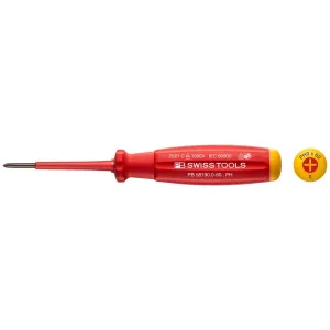 PB Swiss Tools PB 58190.0-60 Philips SwissGrip VDE Screwdriver, PH0 x 60mm, Insulated