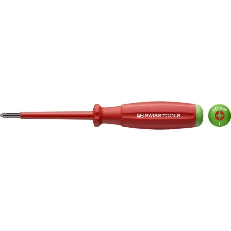 PB Swiss Tools PB 58192.3-150 Pozidriv SwissGrip VDE Screwdriver, PZ3 x 150mm, Insulated