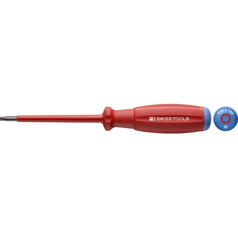PB Swiss Tools PB 58400.30-130 Torx SwissGrip VDE Screwdriver, T30 x 130mm, Insulated