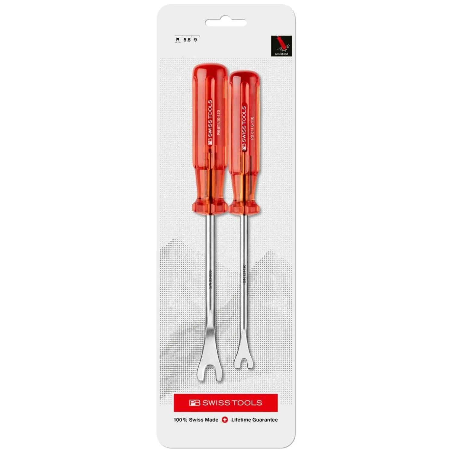PB Swiss Tools PB 671.CN Clip Clamp Tool Classic Handle 2 Pcs