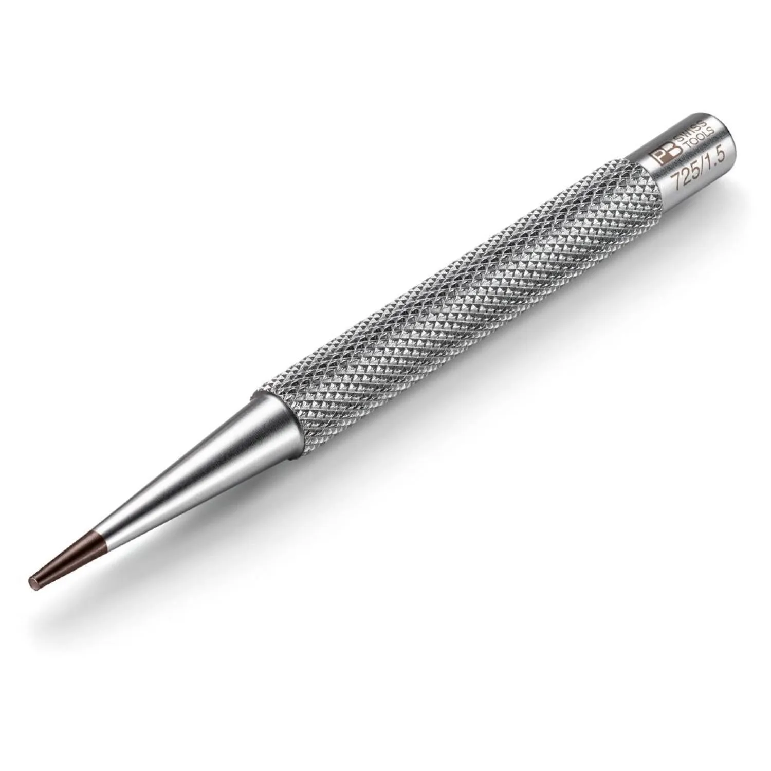PB Swiss Tools PB 725.1,5 Knurled Nail Punches w/ Concave Tip, 1.5 mm