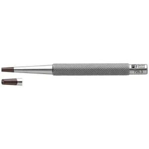 PB Swiss Tools PB 725.3 Knurled Nail Punches w/ Concave Tip, 3 mm
