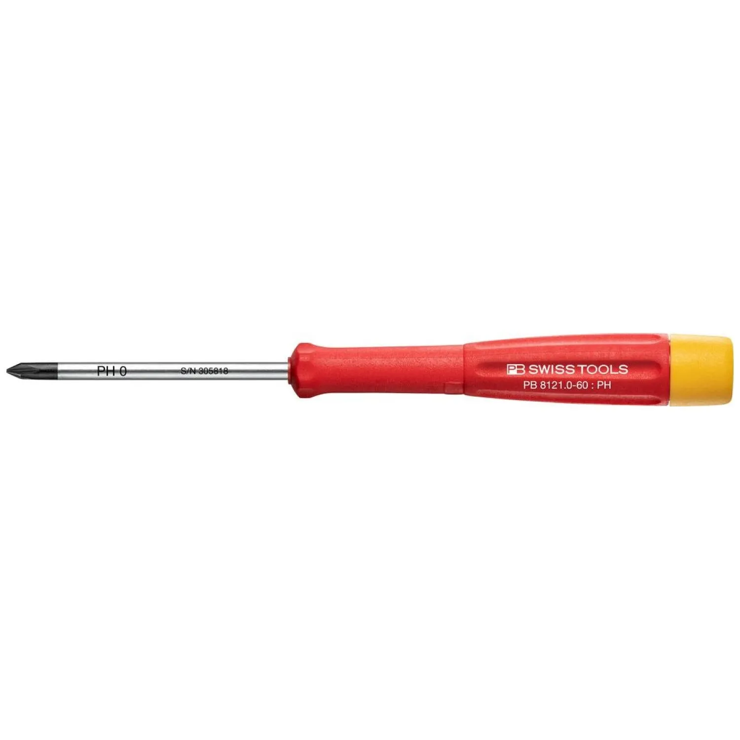 PB Swiss Tools PB 8121.0-60 Electronics Screwdrivers, Phillips, PH0 x 60mm