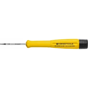 PB Swiss Tools PB 8128.1,2-40 ESD Electronic Screwdriver, Slotted, 1.2mm x 40mm
