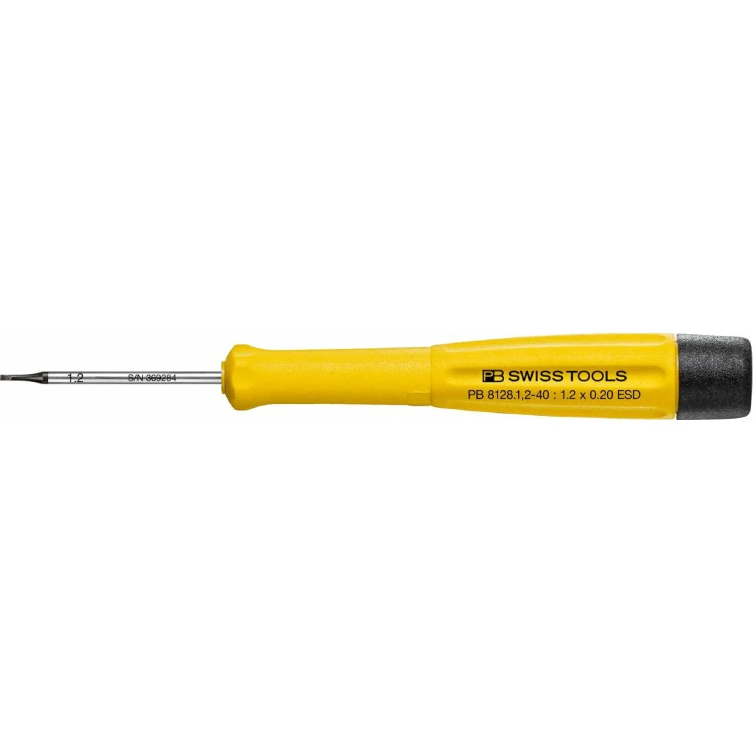 PB Swiss Tools PB 8128.1,2-40 ESD Electronic Screwdriver, Slotted, 1.2mm x 40mm