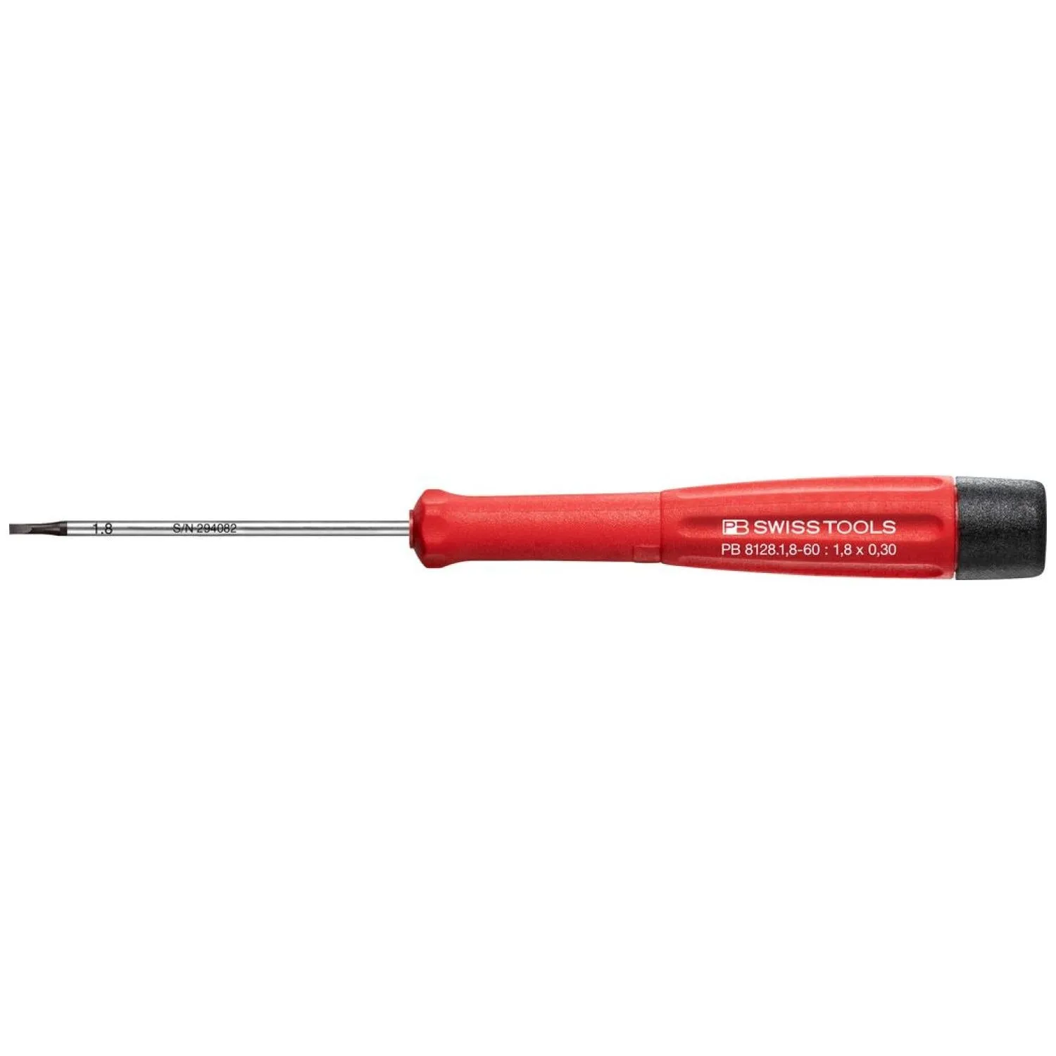 PB Swiss Tools PB 8128.1,8-60 Electronics Screwdriver for Slotted Screws, Precision 1.8 x 60 mm