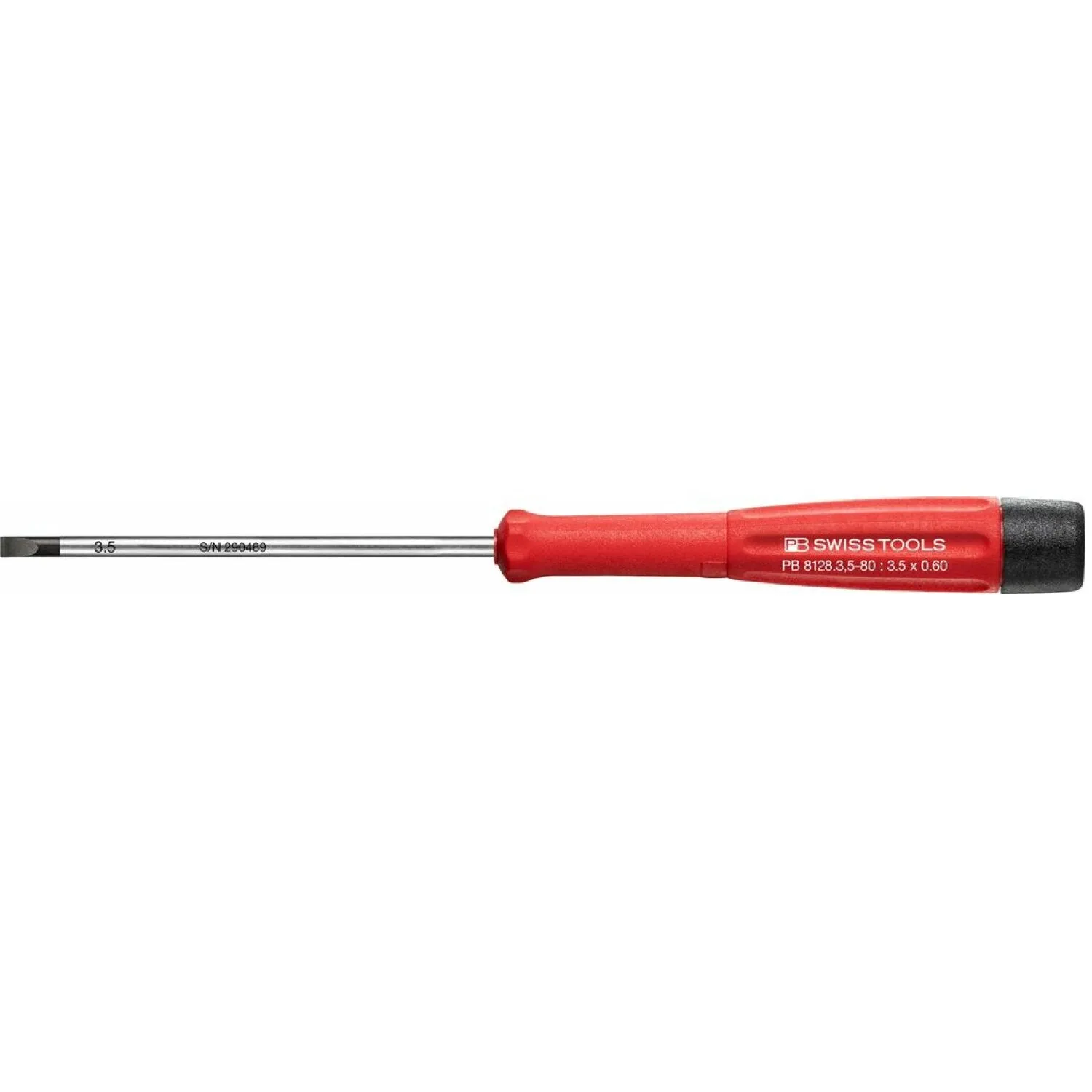 PB Swiss Tools PB 8128.3,5-80 Slotted Electronics Screwdrivers, 3.5mm x 0.80mm