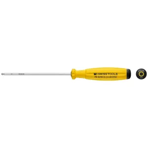 PB Swiss Tools PB 8206.S 2,5-90 ESD SwissGrip ESD Screwdriver Hex With Ball End 2.5 mm