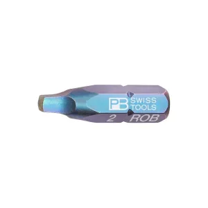 PB Swiss Tools PB C6.185/2 Square Drive Bit, Robertson, 2.9 mm x 25mm